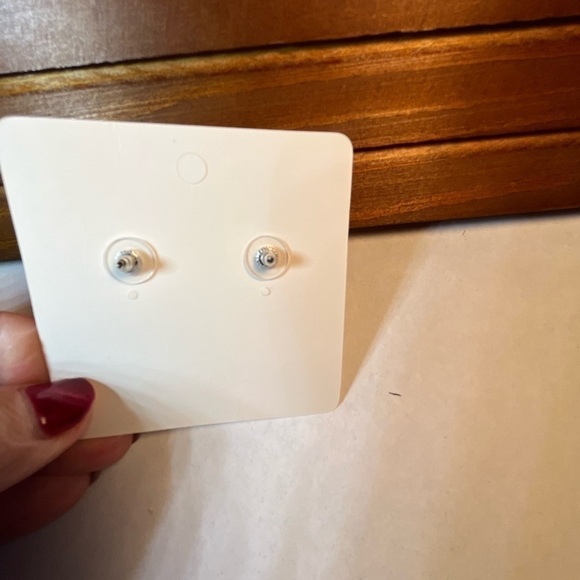 Fashion drop pierced earrings, red and white polkadot bow, imitation pearl - Picture 4 of 9